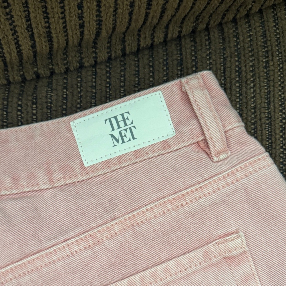 PACSUN X The MET Women’s Pink High-Waist Straight Jeans SZ 26 - Picture 3 of 5